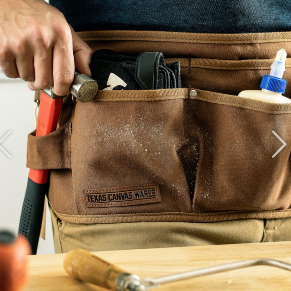TEXAS CANVAS WARES Waxed Canvas Heavy Duty Work Apron With Pockets NIB - Picture 6 of 11